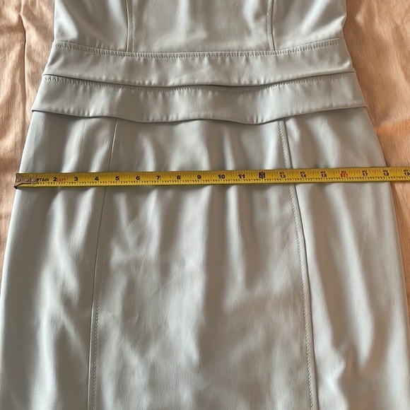 Les Copains Azure Blue Sleeveless Dress with Tiered Detailing at Waist - Picture 14 of 16